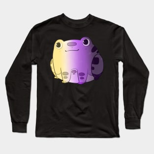 Chibi Frog Sitting - NB Flag Long Sleeve T-Shirt